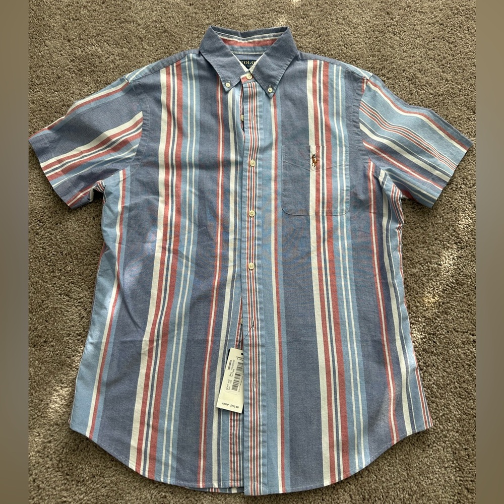 Ralph Lauren Men’s Shortsleeved Button Down Polo Shirt. Size Medium. NWT